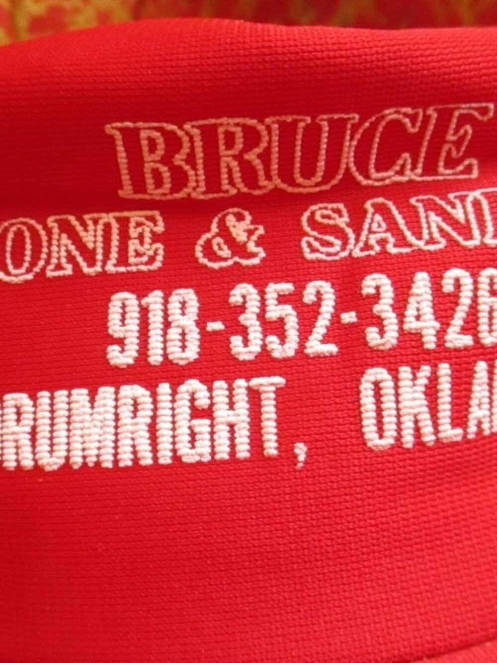 Vintage trucker Skater Cap  OKLAHOMA SAND SUPPLY Mesh NEW RED/White OSFA USA